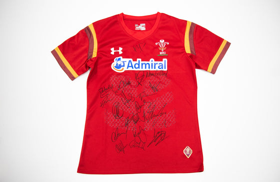 Wales Signed 2019 Six Nations Triple Crown Grand Slam Jersey AFTAL COA