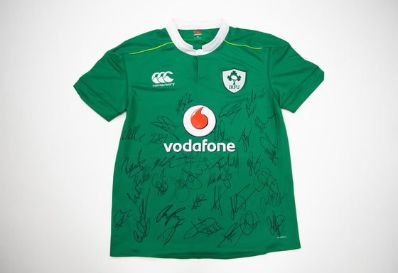 Ireland RUGBY SIGNED JERSEY Famous Win Against The All Blacks AFTAL COA