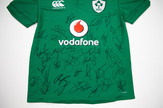 Ireland RUGBY SIGNED JERSEY Famous Win Against The All Blacks AFTAL COA