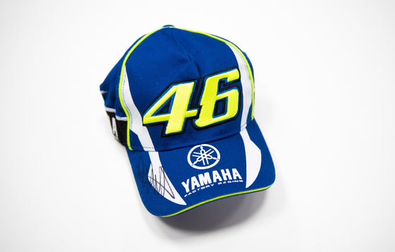 Valentino Rossi Signed Yamaha Hat Moto GP Genuine Autograph AFTAL COA