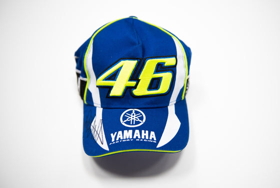 Valentino Rossi Signed Yamaha Hat Moto GP Genuine Autograph AFTAL COA