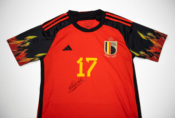 Leandro Trossard Signed Belgium Shirt Arsenal F.C. AFTAL COA
