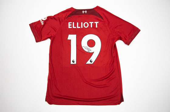 Harvey Elliott Signed Liverpool Shirt Genuine Signature AFTAL COA