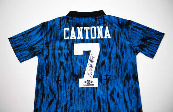 Eric Cantona SIGNED Manchester United F.C Shirt Rare AFTAL COA