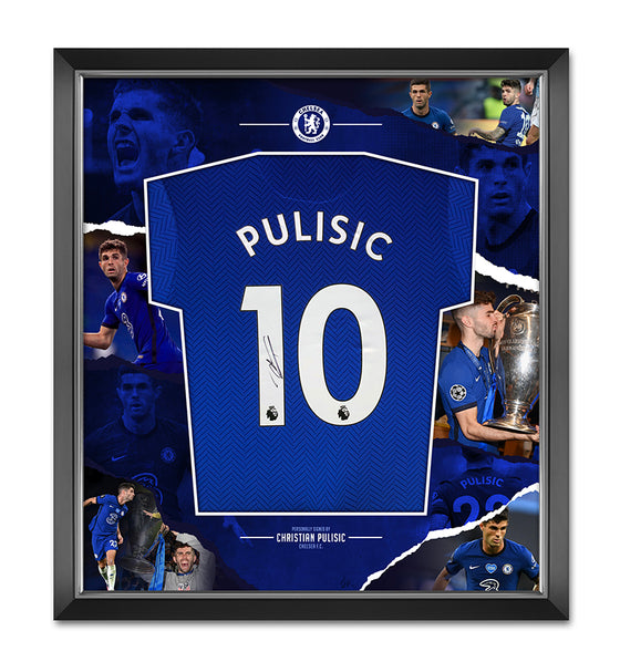 Christian Pulisic Signed & Framed Chelsea F.C. Champions League Shirt AFTAL COA