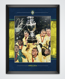  Roberto Carlos Signed & Framed 11X14 Photo Brazil EXACT PROOF 2002 WC AFTAL COA