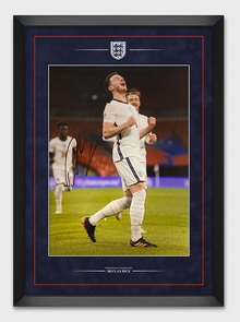  Declan RICE SIGNED 11X14 FRAMED England EURO 2020 Photo AFTAL COA (B)