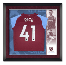  Declan Rice SIGNED & FRAMED West Ham United F.C. JERSEY AFTAL COA (B)