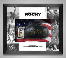  Sylvester Stallone SIGNED Boxing Glove ROCKY Proof Photo & Video AFTAL COA