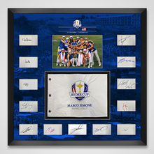  Team Europe Genuine Hand Signed RYDER CUP Montage 2023 PIN FLAG AFTAL COA
