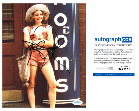 Jodie Foster Signed 10X8 Photo Taxi Driver Genuine Signature ACOA (7403)