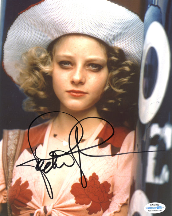 Jodie Foster Signed 10X8 Photo Taxi Driver Genuine Signature ACOA (7404)
