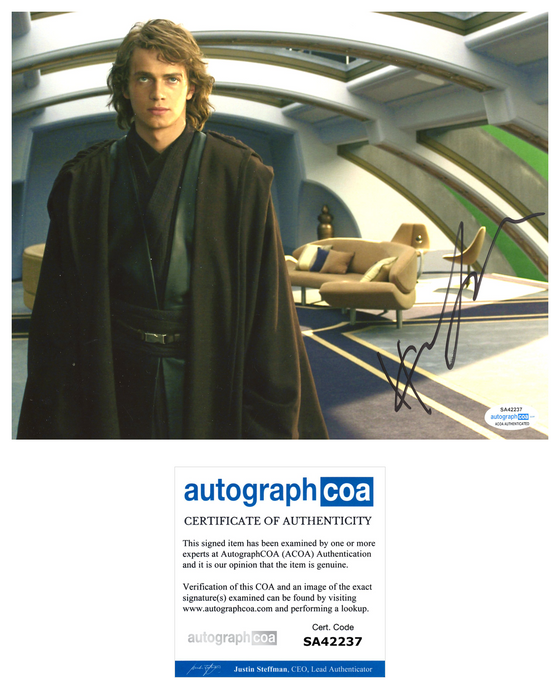 Hayden Christensen Signed 10X8 PHOTO STAR WARS ACOA COA (7413)