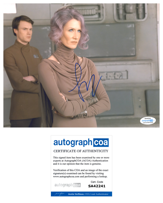 Laura Dern Signed 10X8 PHOTO STAR WARS ACOA COA (7418)
