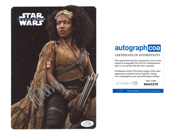 Naomi Ackie Signed 10X8 PHOTO Star Wars The Rise of Skywalker ACOA TPA (7446)