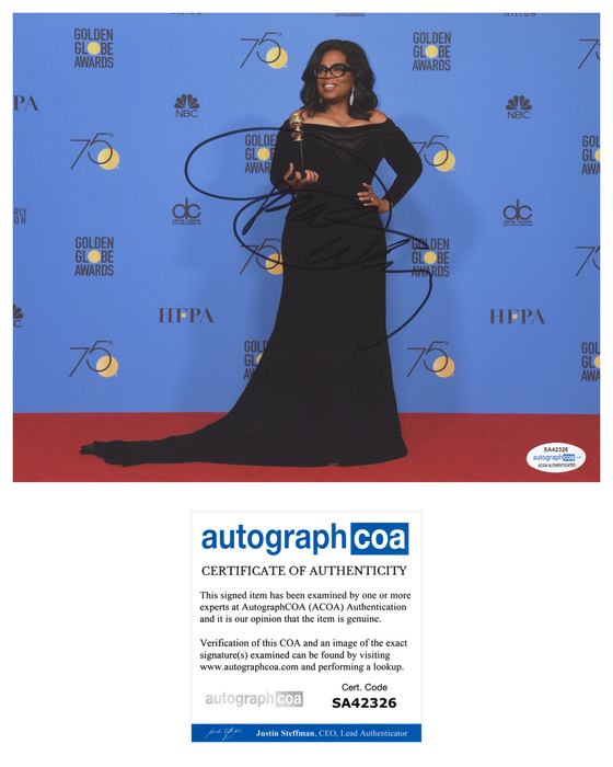 Oprah Winfrey Signed 10X8 Photo Genuine Signature AFTAL ACOA TPA (7490)
