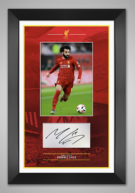 Mo Salah Signed & Framed Liverpool F.C. Mounted Display AFTAL COA (A)