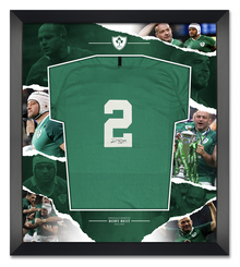  Rory BEST Signed & FRAMED Ireland Rugby JERSEY Genuine Signature AFTAL COA