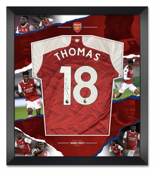  Thomas PARTEY Signed & Framed Arsenal F.C. Shirt AFTAL COA