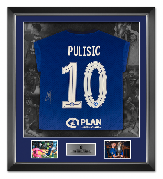 Christian Pulisic Signed Framed Chelsea Champions League Final USA AFTAL COA