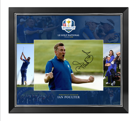 Ian Poulter Signed & Framed 16X12 Photo Ryder Cup Private SIGNING AFTAL COA (K)