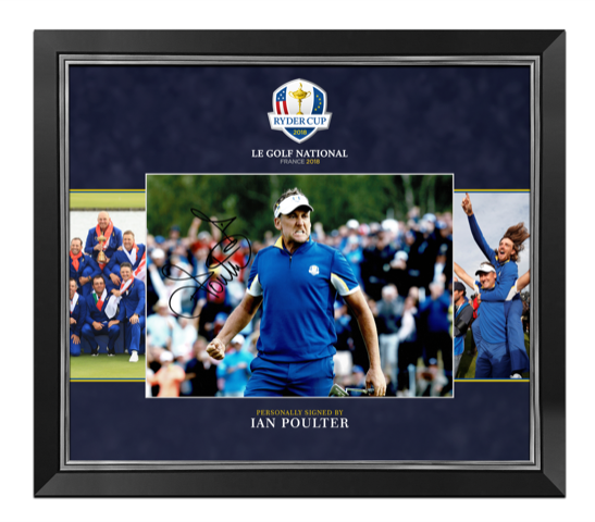 Ian Poulter Signed & Framed 16X12 Photo Ryder Cup Private SIGNING AFTAL COA (I)