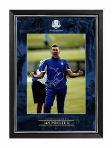  Ian Poulter Signed & Framed 16X12 Photo Ryder Cup Private SIGNING AFTAL COA (H)