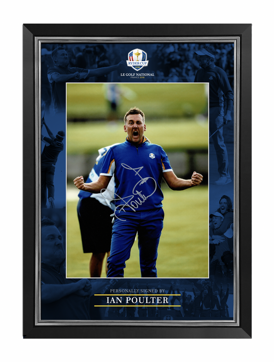 Ian Poulter Signed & Framed 16X12 Photo Ryder Cup Private SIGNING AFTAL COA (H)