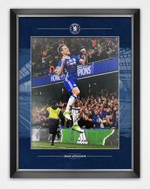  Cesar Azpilicueta SIGNED Framed 11X14 Photo Chelsea Genuine Signature AFTAL COA