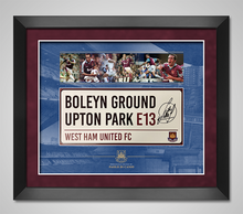  Paolo Di Canio SIGNED & FRAMED Boleyn Ground Street Sign AMAZING PROOF AFTAL COA