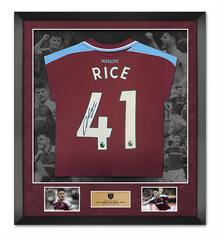  Declan Rice SIGNED & FRAMED West Ham United F.C. Shirt AFTAL COA (C)