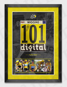  Bradley Wiggins Signed Framed Tour de France Race Bib Private SIGNING AFTAL COA