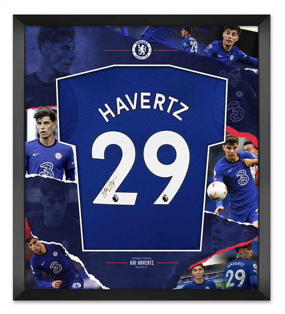 Kai Havertz Signed & Framed 2020-2021 Shirt Chelsea FC AFTAL COA