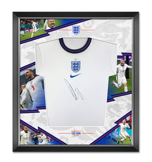  Luke Shaw SIGNED & FRAMED England EURO 2020 JERSEY AFTAL COA (FTO)