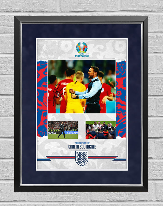 Gareth Southgate Signed & Framed 10X8 Photo Mount England Euro 2020 AFTAL COA (E