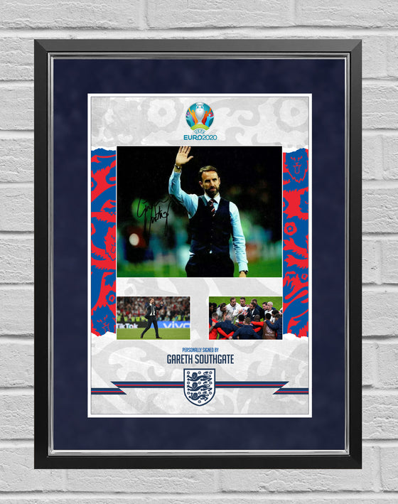 Gareth Southgate Signed & Framed 10X8 Photo Mount England Euro 2020 AFTAL COA (D