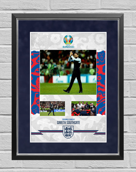 Gareth Southgate Signed & Framed 10X8 Photo Mount England Euro 2020 AFTAL COA (C