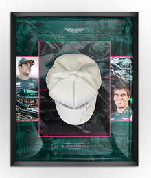  Lance Stroll Signed & Framed Aston Martin Cap FORMULA  AFTAL COA