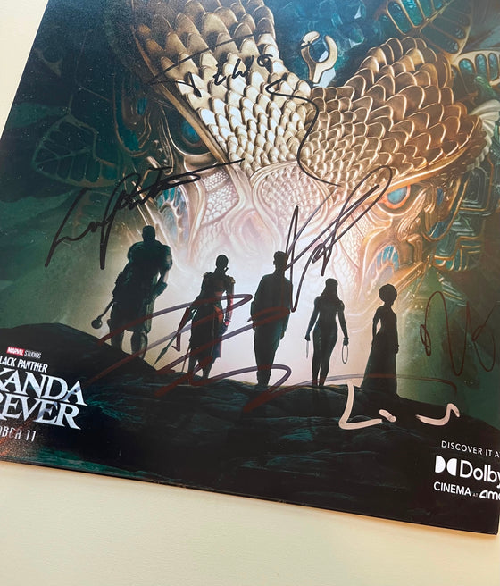 Black Panther: Wakanda Forever SIGNED 11X14 Photo Cast Photo by 6 AFTAL COA (E)