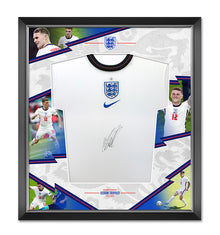  Kieran Trippier SIGNED & FRAMED England EURO 2020 JERSEY AFTAL COA