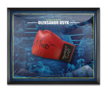  Oleksandr Usyk Signed & Framed Boxing Glove With Exact Proof Ukraine AFTAL COA