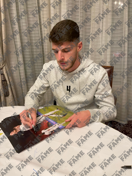 Declan RICE SIGNED 11X14 FRAMED England EURO 2020 Photo AFTAL COA (B)