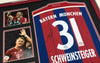 Bastian Schweinsteiger Signed & FRAMED Bayern MUNICH Muenchen JERSEY AFTAL COA