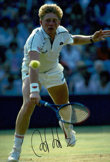  Boris Becker Signed 12X8 Photo Wimbledon Champions GENUINE AFTAL COA (A)