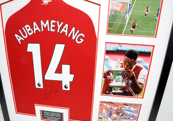 Pierre-Emerick Aubameyang Signed & Framed Arsenal F.C. Shirt AFTAL COA