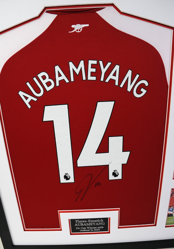 Pierre-Emerick Aubameyang Signed & Framed Arsenal F.C. Shirt AFTAL COA