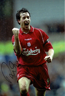  Robbie Fowler SIGNED 12X8 PHOTO GENUINE Liverpool FC SIGNATURE AFTAL COA (1688)