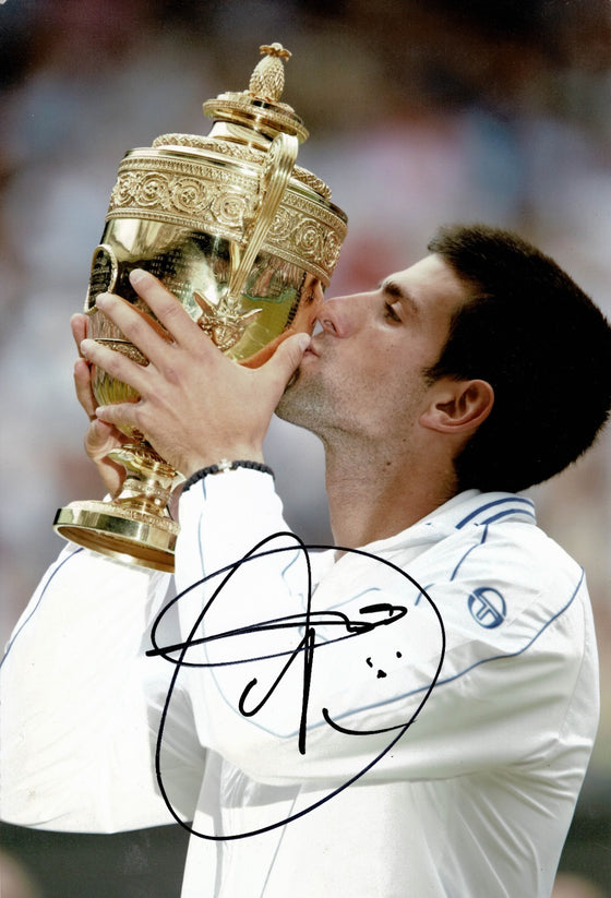 Novak Djokovic Signed 12X8 PHOTO Genuine Autograph AFTAL COA (C)