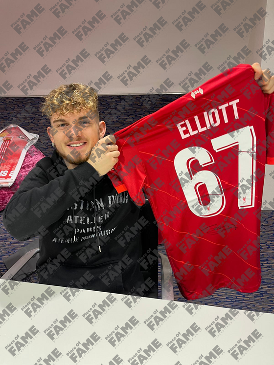 Harvey Elliott Signed Liverpool Shirt League Cup Exact PROOF AFTAL COA
