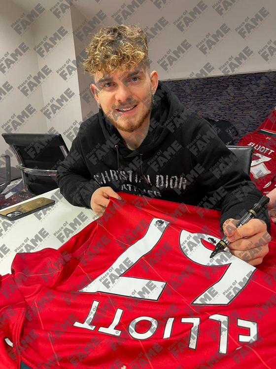 Harvey Elliott Signed & Framed Liverpool Shirt Amazing PROOF AFTAL COA